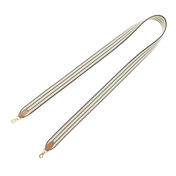 HERMES Bandouliere Angles Cortage Size 1"/41.3" Swift Leather/Canvas Pull No... - Picture 5 of 7